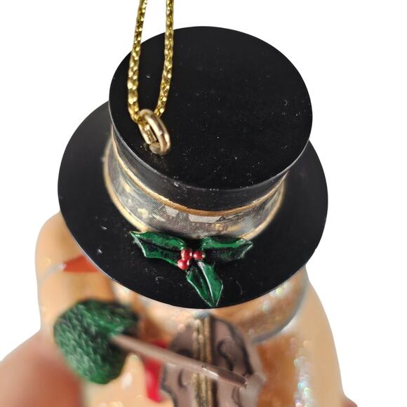 Thomas Kinkade Snowman Ornament Violin 2004 Bradford Editions Xmas Collectible - Picture 13 of 16